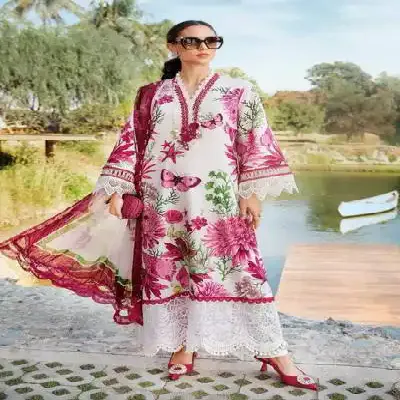 maria b lawn chiffon