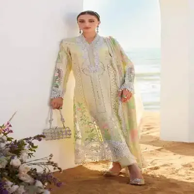 embroidered cotton suit